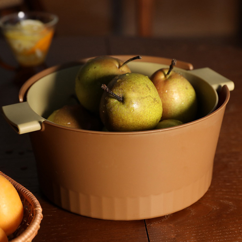 Cống colander hai lớp có thể tháo rời tăng công suất sâu rây Nhựa Bộ lọc cho nhà bếp