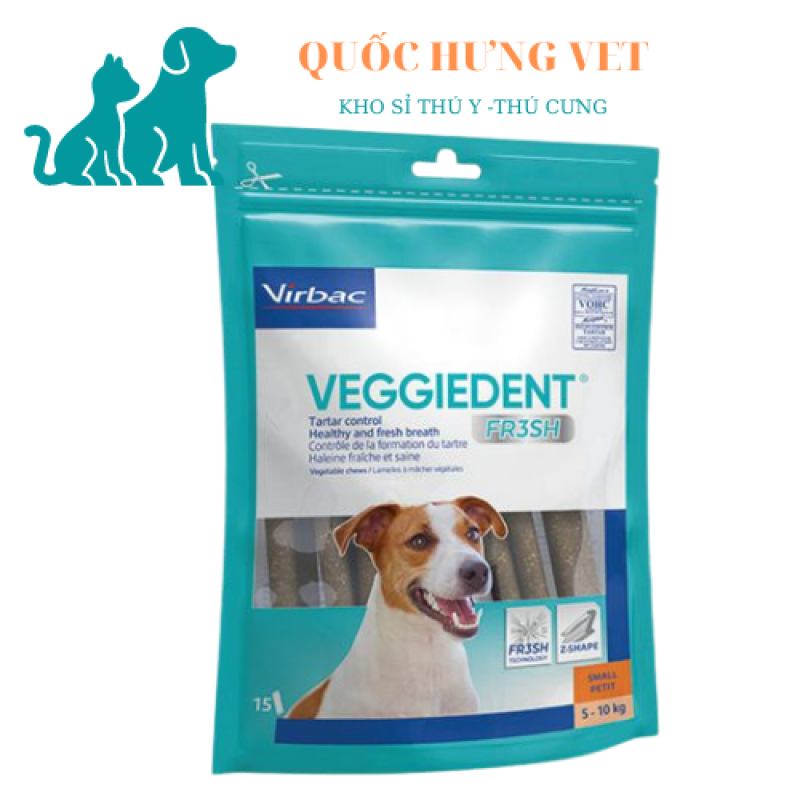 Thanh nhai sạch răng cho chó Veggiedent Virbac- QUỐC HƯNG VET