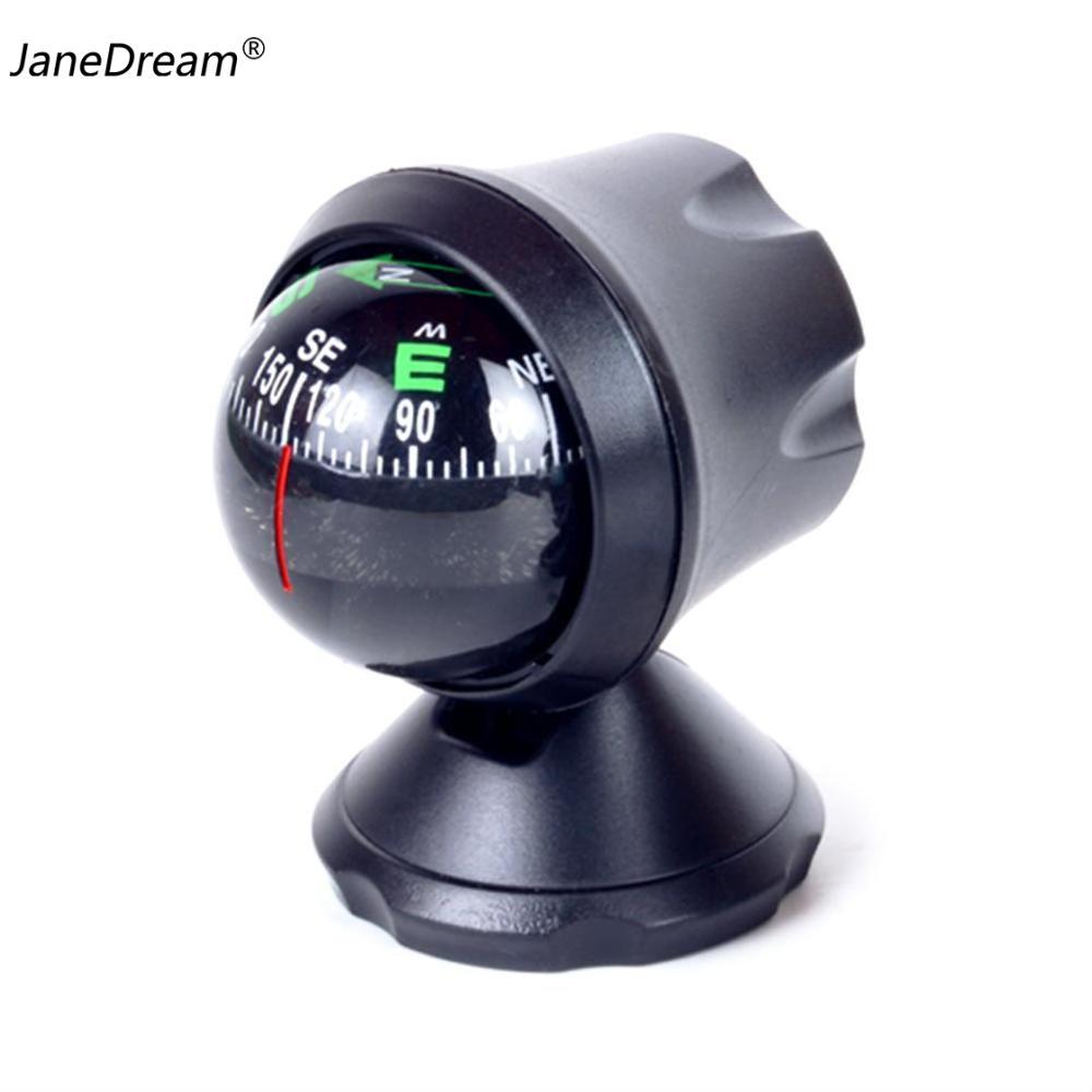 Janedream la bàn xe hơi xoay 360 độ chống nước định vị xe hơi hình quả cầu kèm giác hút