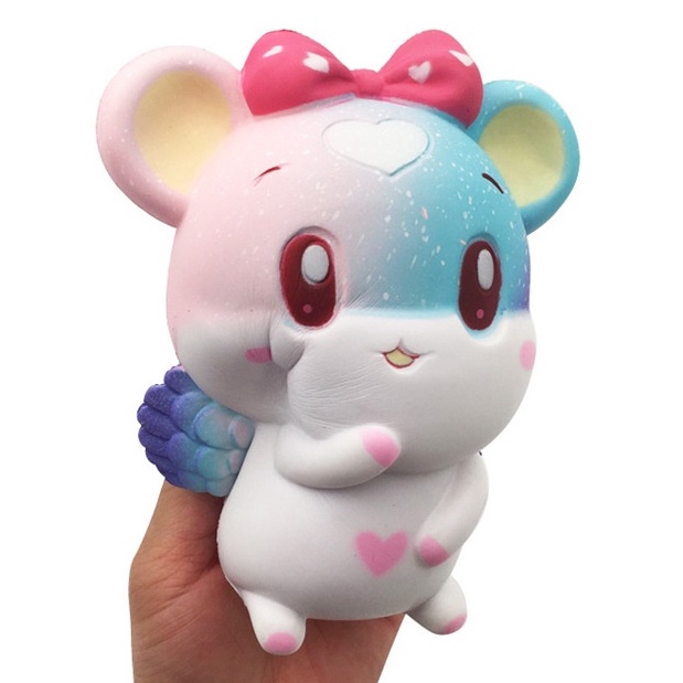 Squishy Lớn JUMBO Hình SÓC BAY TRÁI TIM MÀU TRẮNG Đồ Chơi Xốp Giảm Stress Hình mềm mịn dễ Thương đàn hồi Cho Bé - MSP920189
