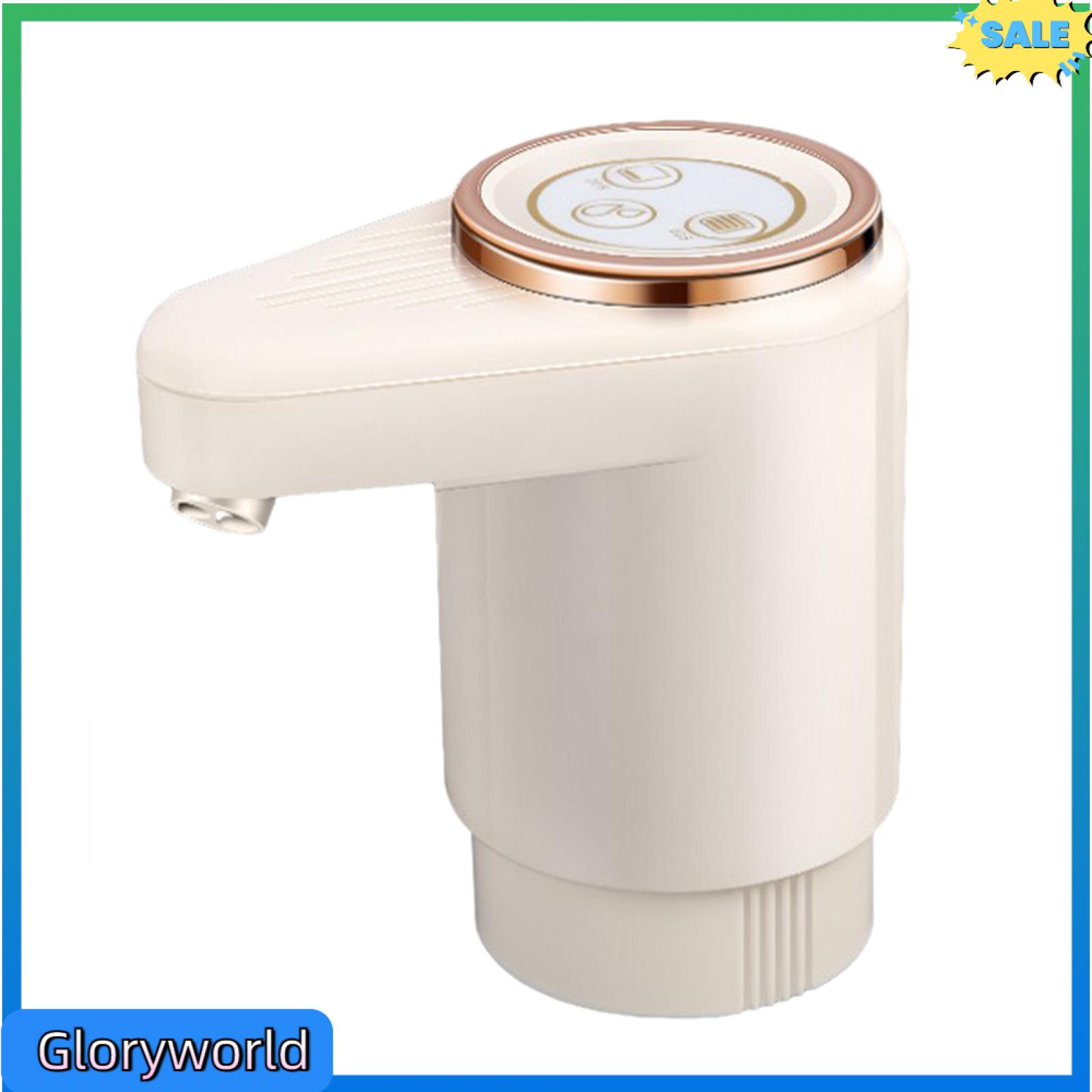 Gloryworld nhà và văn phòng máy bơm nước có thể sạc qua USB chai nước bơm điện máy bơm chai nước cho 2-5 gallon chai-One-Touch Bình rót nước tự động di động có thể sạc lại lý tưởng cho văn phòng nhà cửa