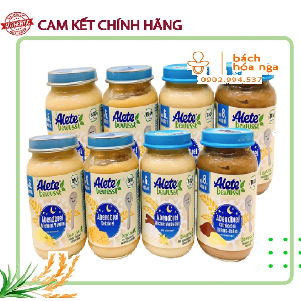 [Ăn dặm]Hũ dinh dưỡng ăn dặm ban đêm Alete hộp 190g cho bé từ 6 tháng