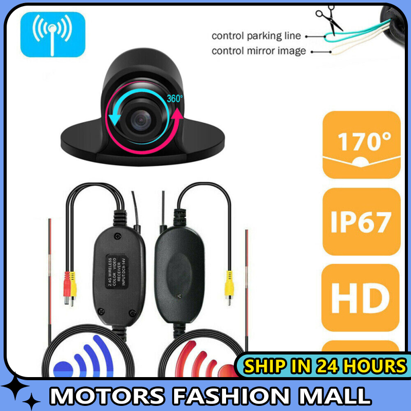 Car Rear View Camera 2.4G Wireless Rear Front Side View Reverse Backup