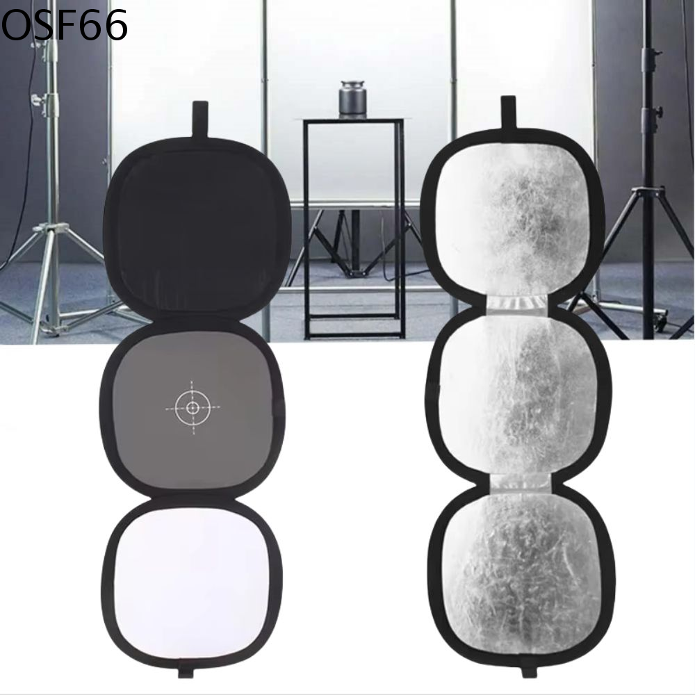 OSF66 Hai Phản xạ ba lớp Cầm tay Đĩa có thể gập lại Thẻ cân bằng màu xám/trắng Di động Bảng tập tru