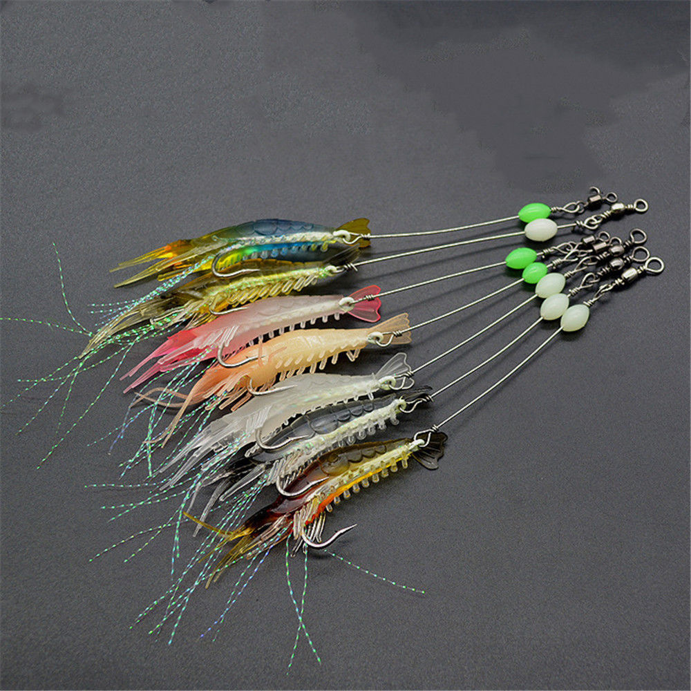 newdv2 10Pcs 4cm Artificial Soft Shrimp Lure Worm For Fishing Bait Hook  Crankbait Lures