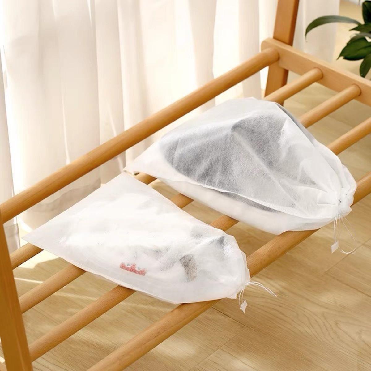 Sét 50 túi đựng giày đa năng chống bụi dây rút tiện lợi