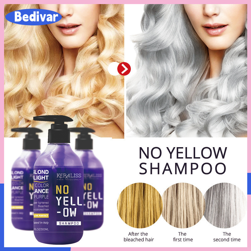  KERALISS 300ml dầu gội tím để điều trị tóc xám tóc tím tóc xanh giảm ve vàng điều trị màu tóc bóng  dầu gội tím thuốc nhuộm tóc thuốc nhuộm tóc dầu gội đầu  purple shampoo 