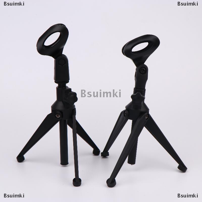 [COD] Bsuimki 1 cái mini xách tay bảng đứng phổ microphone đứng máy tính để bàn tripod có thể điều chỉnh mic Clip chủ Trọng lượng nhẹ Bracket