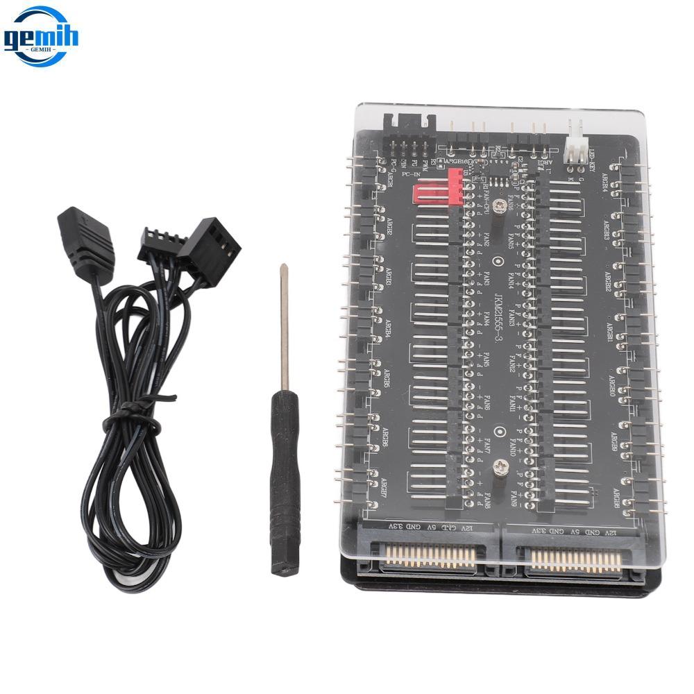 GEMIH Giao diện SATA Hub quạt ARGB PWM 4Pin PWM 3Pin ARGB Trung tâm quạt tản nhiệt Di động với Case Bộ chia nguồn quạt 16 cổng Vỏ máy tính Giá 255,000 Đồng*Miễn phí vận chuyển