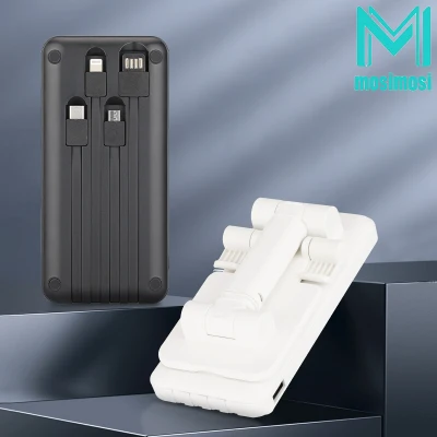 (Local Seller&Warranty) 2021 New Arrival Mosimosi XS 10000mAh Foldable Powerbank | Fast Charging | Lithium battery | Built in-Cable