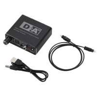 DYJKOUG Công tắc hai chiều Bộ chuyển đổi âm thanh kỹ thuật số sang analog DAC Toslink Bộ giải mã Bộ chuyển đổi sợi quang kỹ thuật số Trọng lượng nhẹ 192kHz Bộ chuyển đổi âm thanh RL cho hệ thống DVD/Rạp hát tại nhà/Amplifier AV