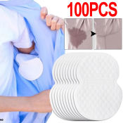 100Pcs Underarm Sweat Pads Summer Deodorant Anti-perspiration Patch Ultra-thin Sweat-absorption Pads for Men Women