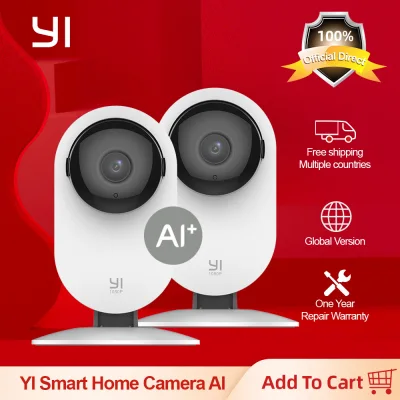 1-2PCS YI Home Camera 1080P AI Functions Human Detection Night Vision IP Bayby Monitor WIFI Cam CCTV YI Cloud Kamera