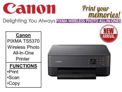 Canon PIXMA TS5370 Free $20 NTUC Voucher till 05 Sep 2021 (WALK-IN-REDEMPTION by 18 Sep 2021 at Canon Customer Care Centre ) TS5370 TS 53700