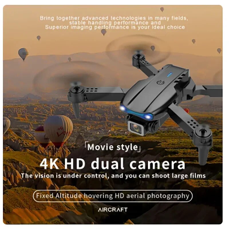 New  Drone tránh chướng ngại vật K3 E99 Pro 4K Máy ảnh kép Drone chuyên nghiệp Quadcopter RC Máy bay trực thăng Điều khiển từ xa Drone Toy