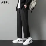 ASRV Quần Âu Nam Quần Dài Dễ Phối Thời Trang Ống Đứng Rộng Rãi Có Túi