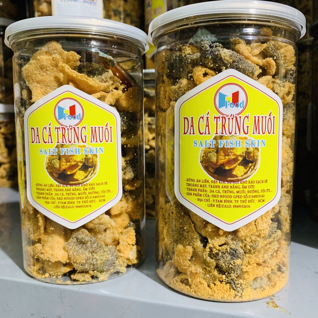 Da cá trứng muối singapore hũ 200gram - cực ngon - giòn rụm