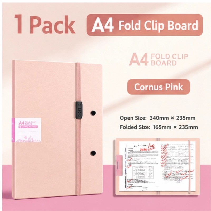 A4 A5 Foldable Clipboard Folder Document Organizer Writing Pad Hard Cover Student Exam Paper Holder