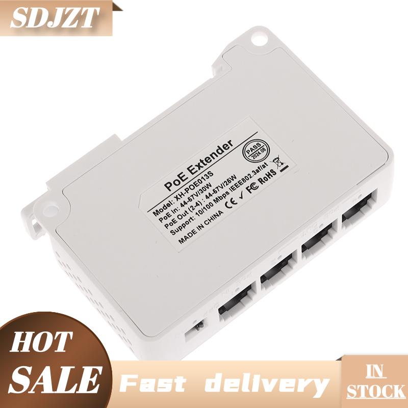 SDJZT 4พอร์ต PoE Extender กันน้ำ POE repeater สำหรับการส่งผ่านพอร์ต IP สำหรับ PoE Switch NVR กล้อง IP ราคา 265 บาท*ส่งฟรี