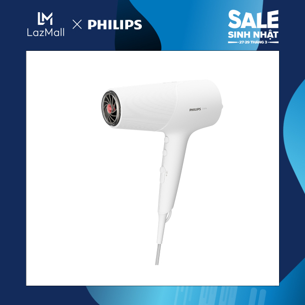Máy sấy tóc Philips BHD500/00-Công nghệ ThermoShield giúp bảo vệ tóc không bị quá nóng, bằng cách chủ động kiểm soát nhiệt độ không khí của máy sấy ở mức tối ưu-Hàng phân phối chính hãng giá rẻ