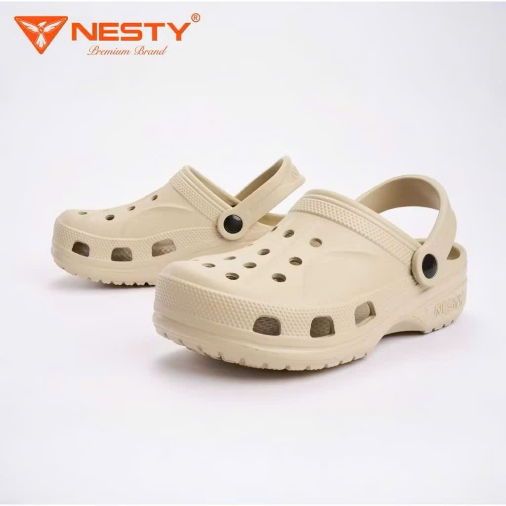 [Tặng 10 Charm 3D] Dép Sục Nguyên Khối Siêu Nhẹ 4cm Full Size Gia Đình Mã NE50
