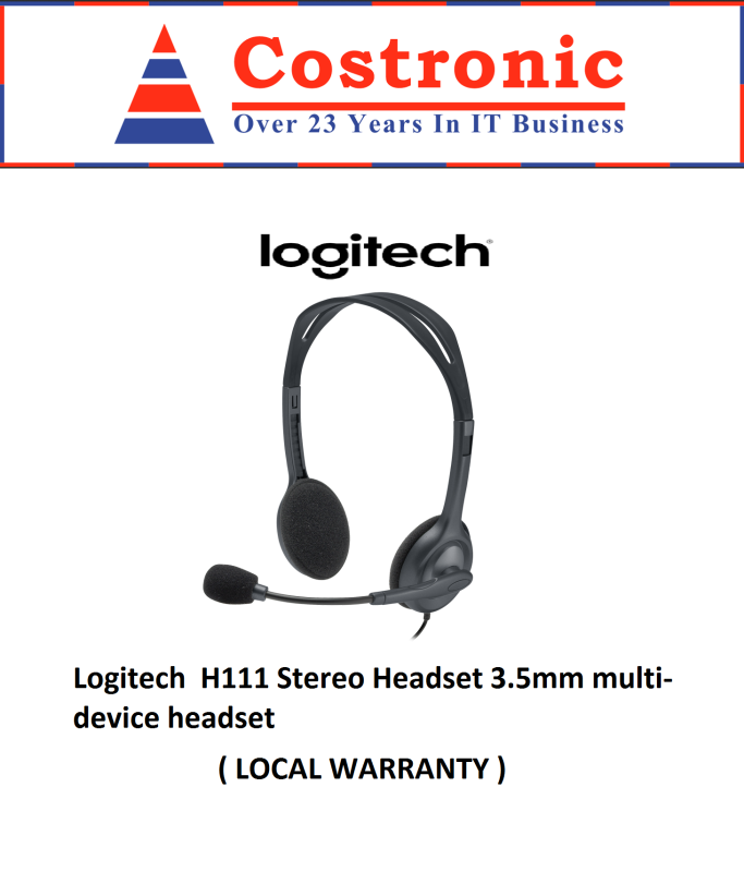Logitech H111 Stereo Headset 3.5mm multi-device headset Singapore