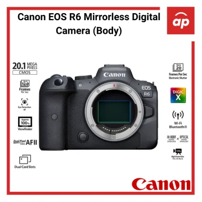 (12 + 3months Warranty) Canon EOS R6 Mirrorless Digital Camera + freegifts
