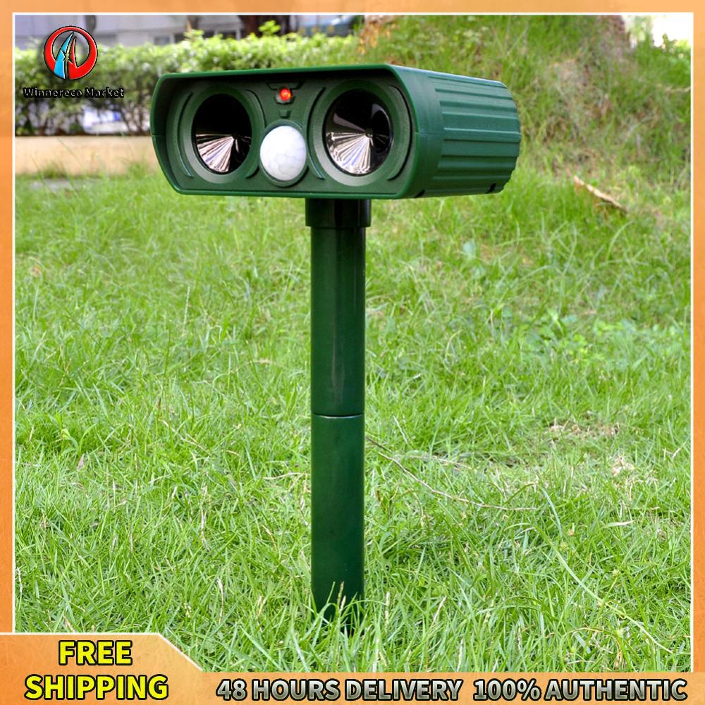Winnereco เครื่องตรวจจับหนูอัลตราโซนิกอุปกรณ์ขับเคลื่อนอุปกรณ์ควบคุมศัตรูพืชอินฟราเรดอินฟราเรดเครื่องตรวจจับการเคลื่อนที่ของ PIR กันน้ำมัลติฟังก์ชั่นสำหรับสวนที่บ้าน ราคา 239 บาท*ส่งฟรี