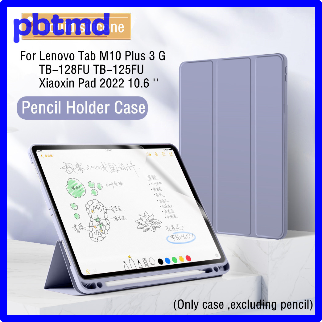 [Pbtmd] cho máy tính bảng Lenovo Tab M10 cộng với 3rd Gen trường hợp TB 128fu 125fu 10.6 inch funda hộp đựng bút chì bìa cho Lenovo xiaoxin Pad 2022 trường hợp