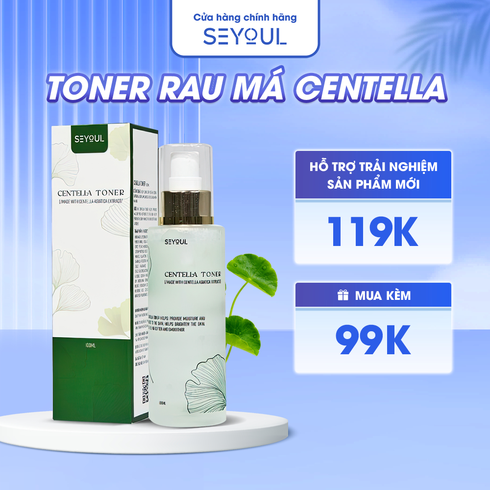 Tonner Rau Má Centella Seyoul Giúp Cân Bằng Nước Hoa Hồng Dưỡng Trắng Da Chiết Xuất Rau Má Centella 