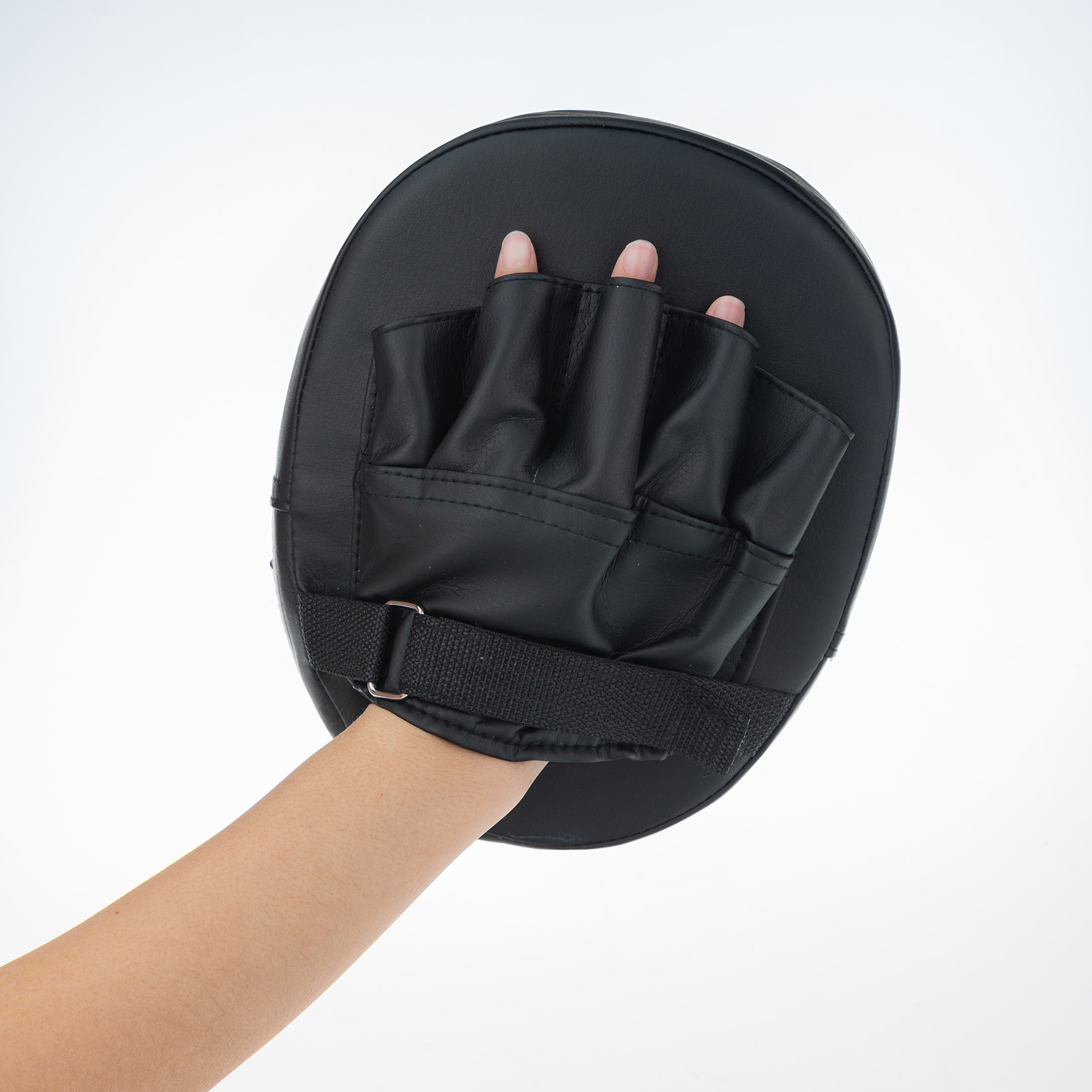 Boxing đấm Mitt chất liệu da PU xốp dày cong miếng dán tập trung mục tiêu Kickboxing Muay Thái Karate đào tạo miếng lót tay