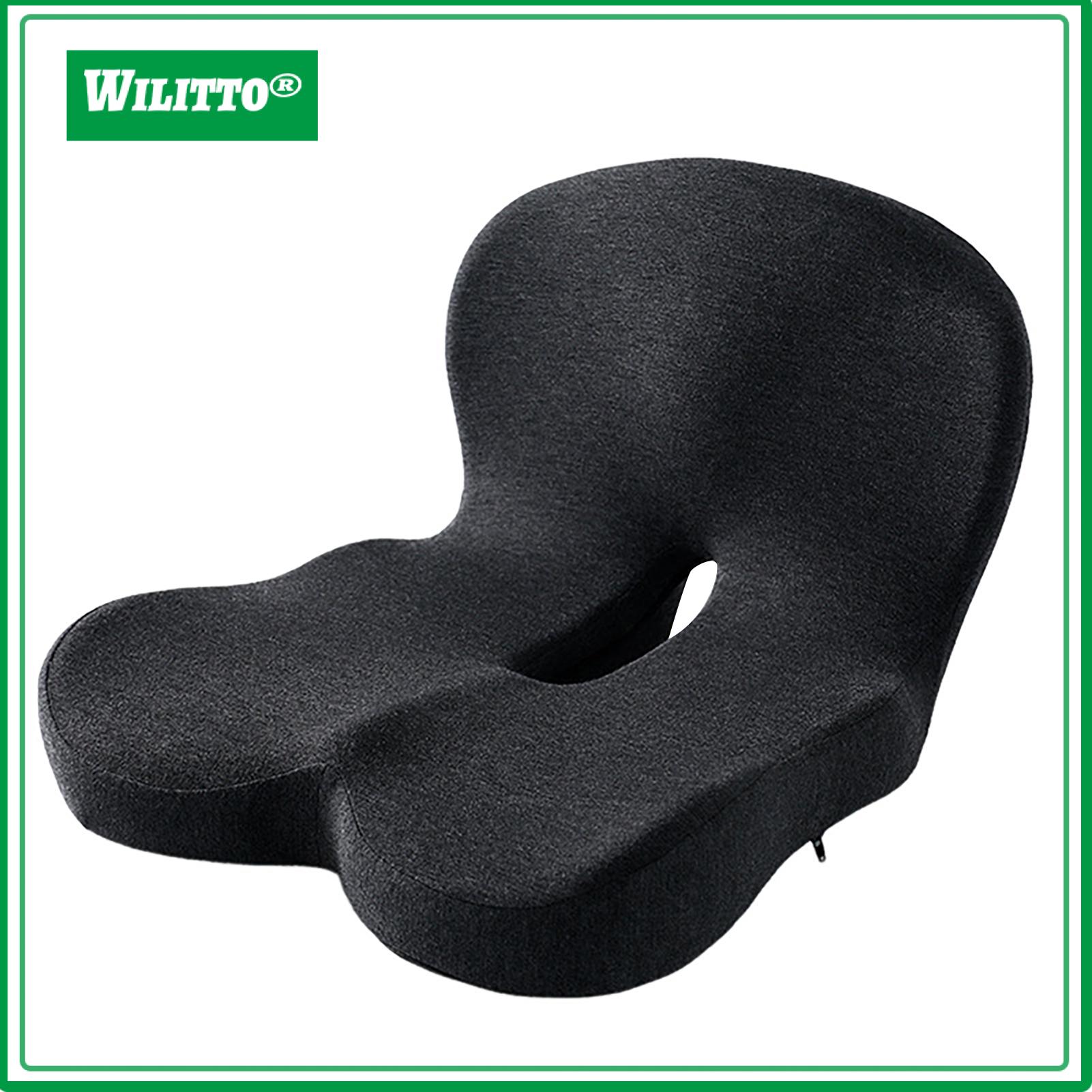 Enlarged Seat Cushion Pressure-reducing Cushion Memory Foam Office Chair Seat Cushion with Anti-slip Design for Hip Waist Support Top ราคา 1,500 บาท*ส่งฟรี