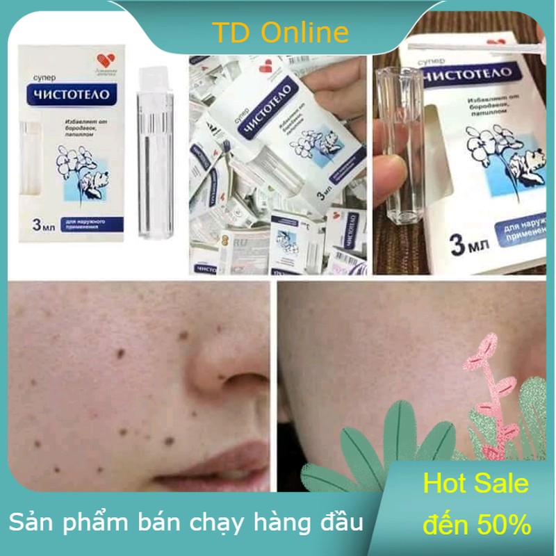 Gel tẩy nốt ruồi, mụn cóc, mụn thịt, tàn nhang, sẹo lồi Develinil chính hãng của Nga