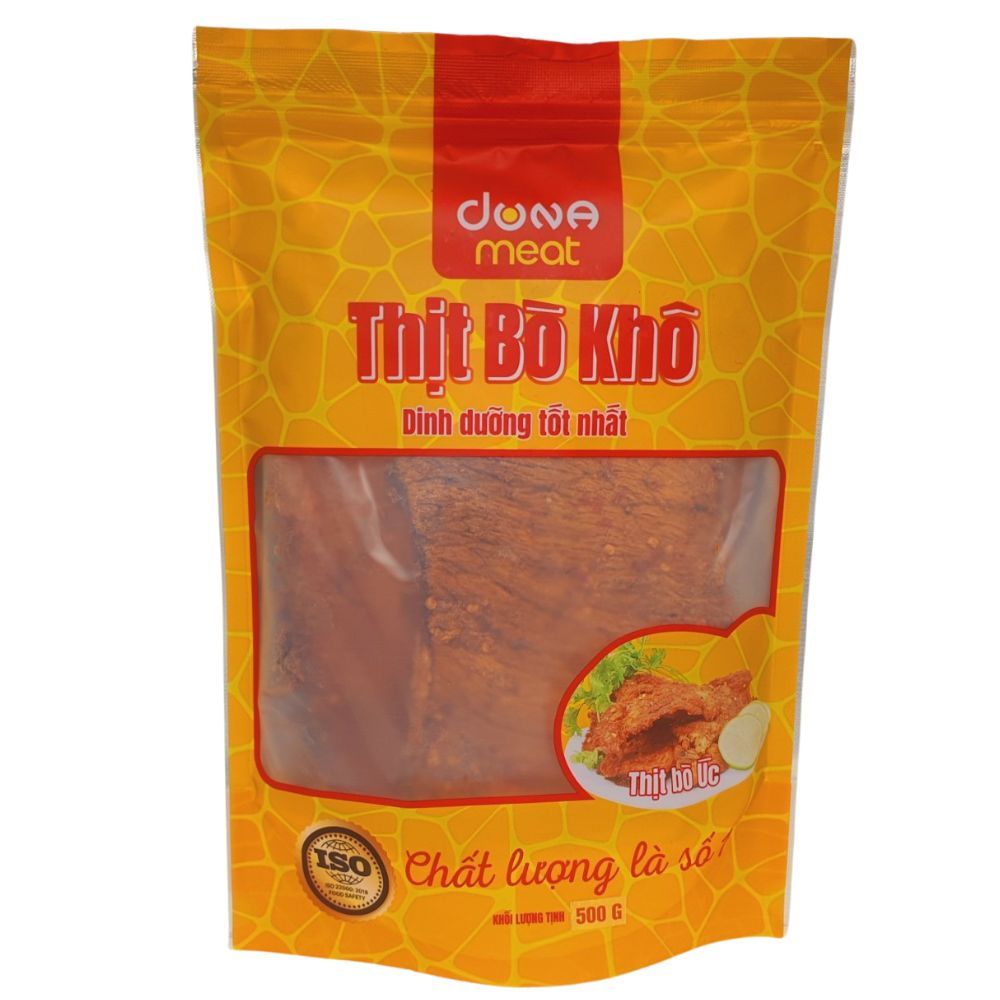 Khô bò miếng dona meat - gói 500g, 200g, 100g