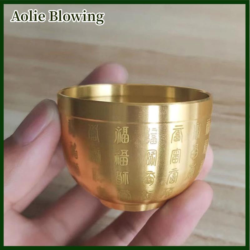 Aolie Đồng thau tinh khiết baifu xi lanh phong thủy may mắn Fortune cornucopia phòng khách nghiên cứu Máy tính để bàn kho báu Bát trang trí gạt tàn nhỏ