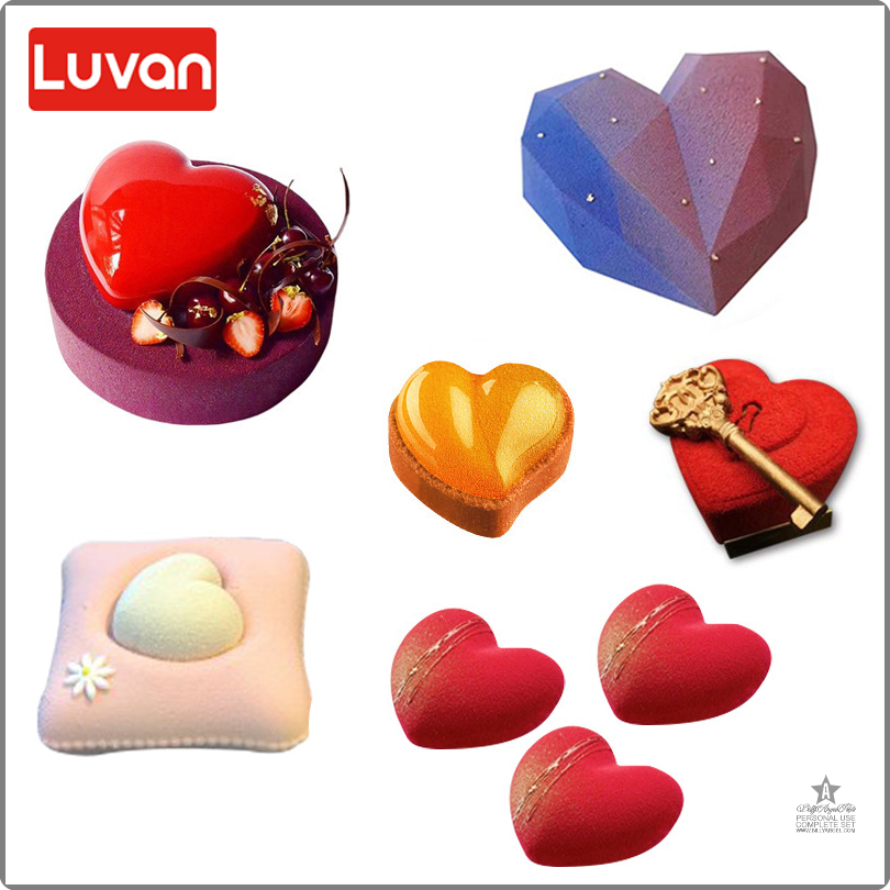 [nbao] Love Heart Silicone Molds Cake Pans Mousse Chocolate Valentines Pastry Jelly Baking Mold Forms Tray DIY Bakeware Dessert Moulds ราคา 327 บาท*ส่งฟรี