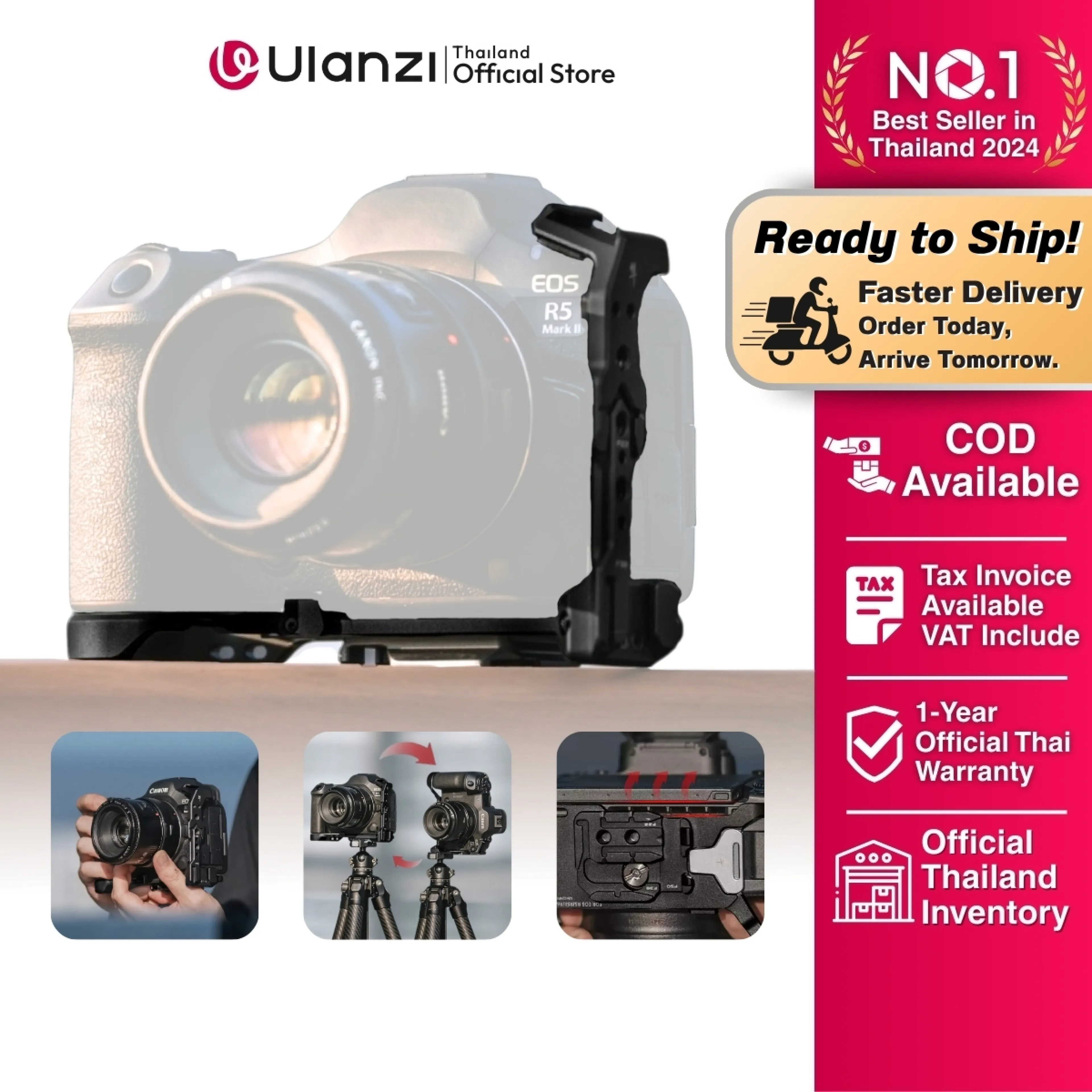 Falcam C00B5404B Camera Base L-Bracket Plate Case Quick Release Plate F22,F38,F50 Supports Canon Eos R5Ii,R6Iii