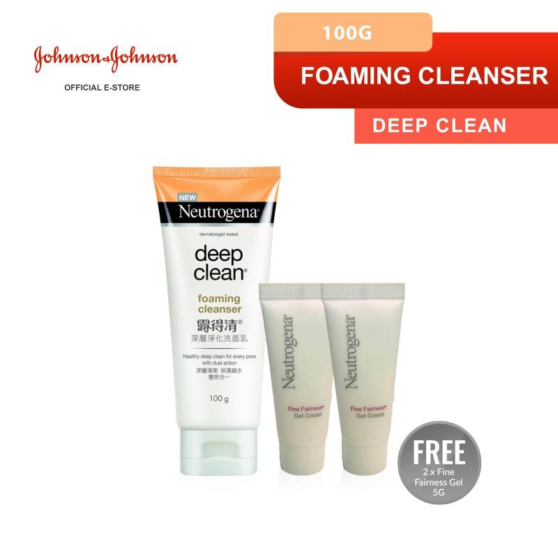 Buy Neutrogena Deep Clean Foaming Cleanser 100g, FREE 2 x Fine Fairness Gel 5G Singapore