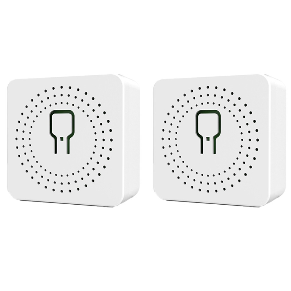 Hometool 2pcs Wifi mini công tắc thông minh 16A tiếp sức với ứng dụng điều khiển bằng giọng nói cho các thiết bị nhà