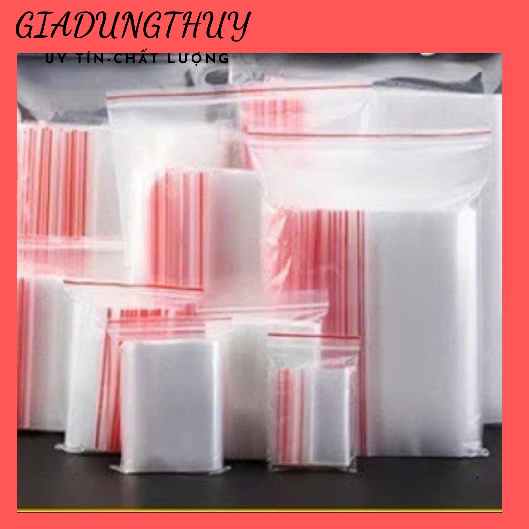 Túi zip chỉ đỏ loại dày đẹp gói 100 gram nhiều size