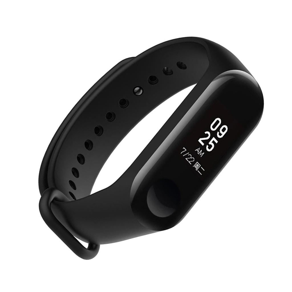 SunniMix Sport Watch Band Wristband Strap for Mi Band 3 Smart Bracelet black