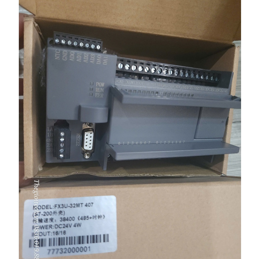 TH FANCO Mitsubishi GXWorks2, Bộ Lập Trình PLC FX3U 32MR FX3U-48MR FX3U-48MT 32MT 14MR RS232 RS485 RTC 6AD2DA FX1N - FX3U-32MT 8AXIS 100K