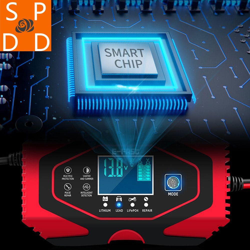 SPDD Xe máy 12V/24V LED Màn Hình Cảm Ứng Pin Sửa Chữa Pin Sạc Xe Pin Sạc Sửa chữa Sạc Xung Sửa Chữa Sạc Tự động Xe Pin Sạc Lithium Pin Sạc Giá 594,936 Đồng*Miễn phí vận chuyển
