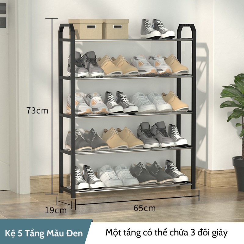 Kệ Đựng Giày Dép Phối Móc Treo Đồ Tích Hợp  Giá Đựng Giày Có Màng Chống Bụi Tặng Kèm 8 Móc Treo