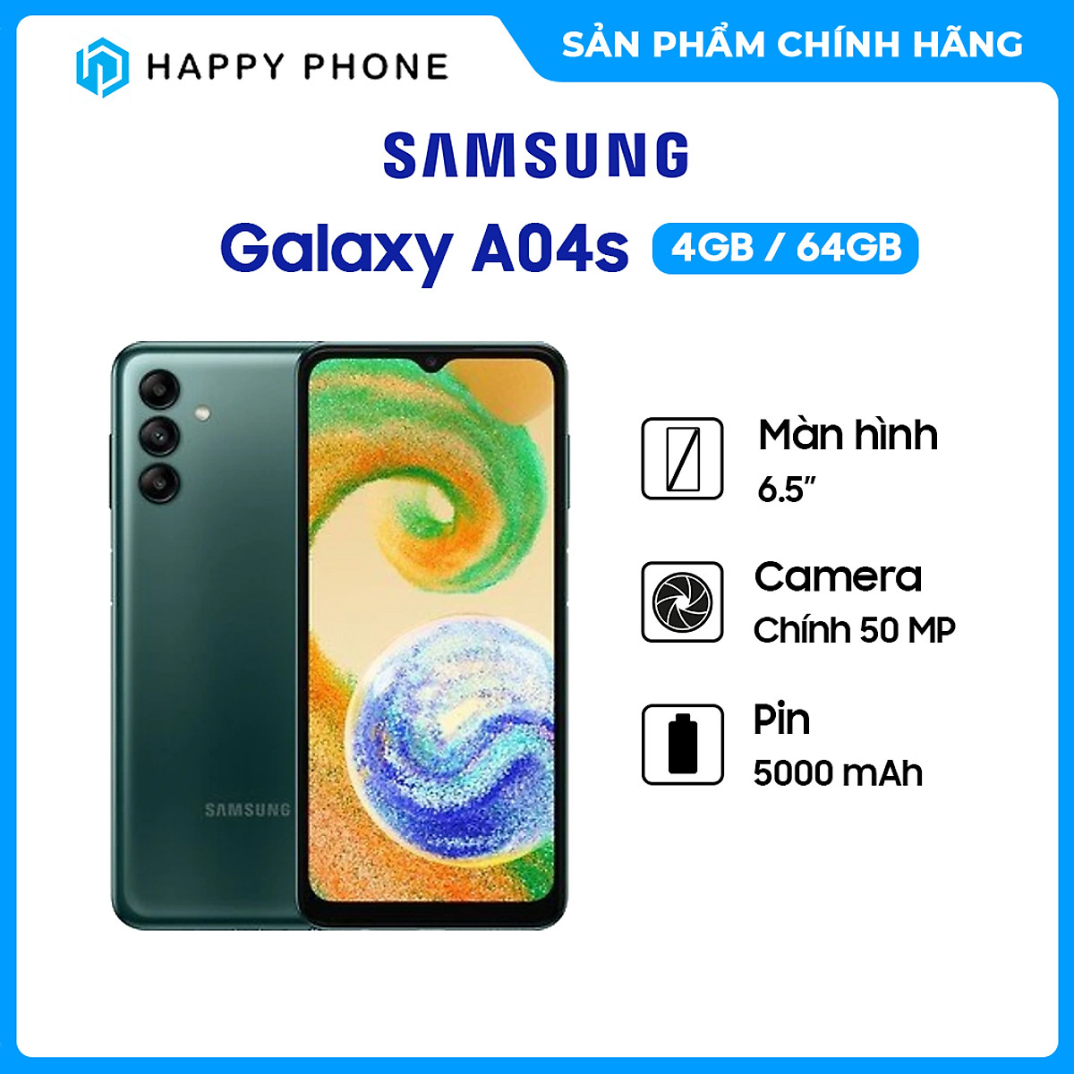 Điện Thoại Samsung Galaxy A04s  - Hàng Chính Hãng - Đã kích hoạt bảo hành điện tử