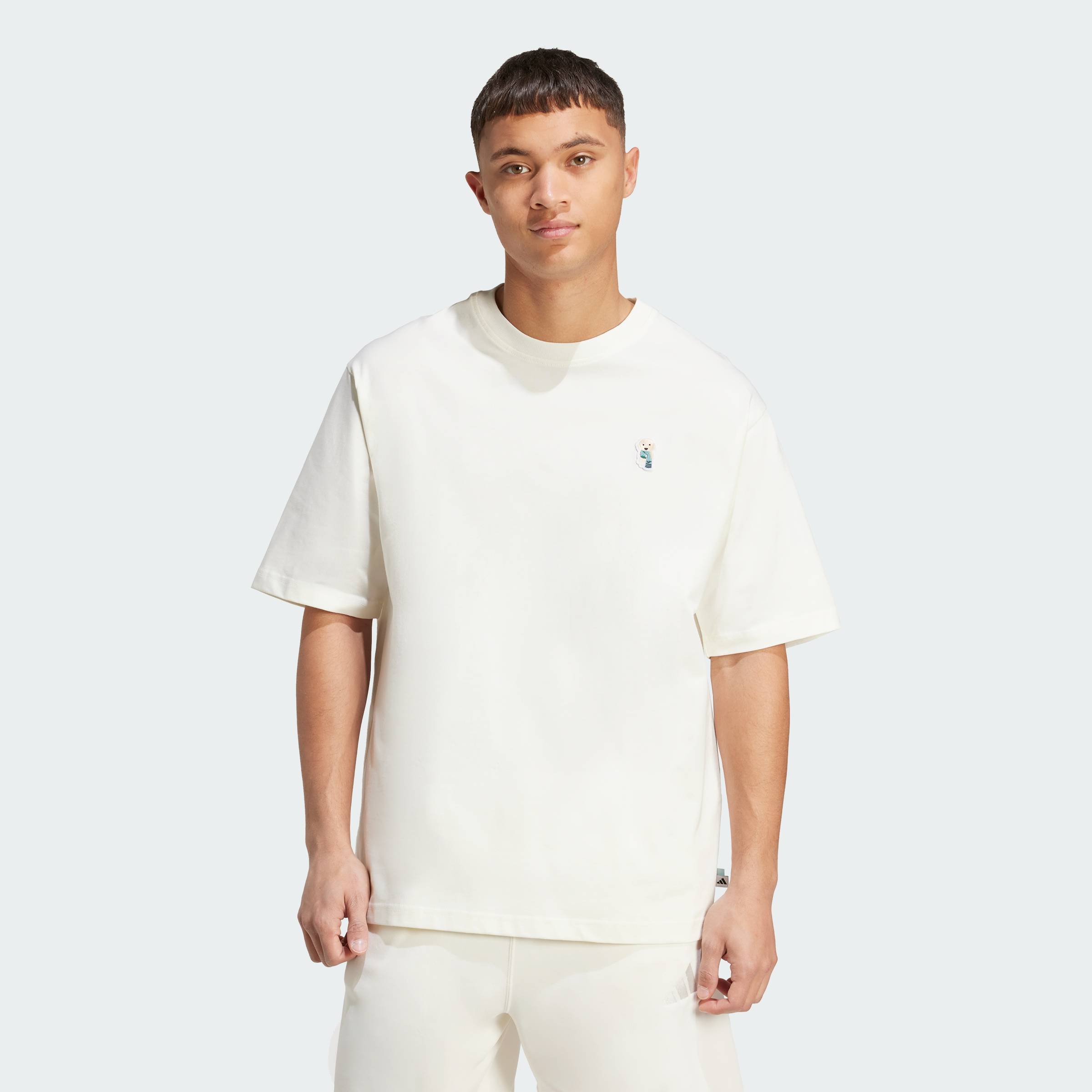 [CHỈ 11-12.10-MUA 3 GIẢM 40%] adidas Lifestyle Dog Sock Patch Graphic Tee Men White JL9240