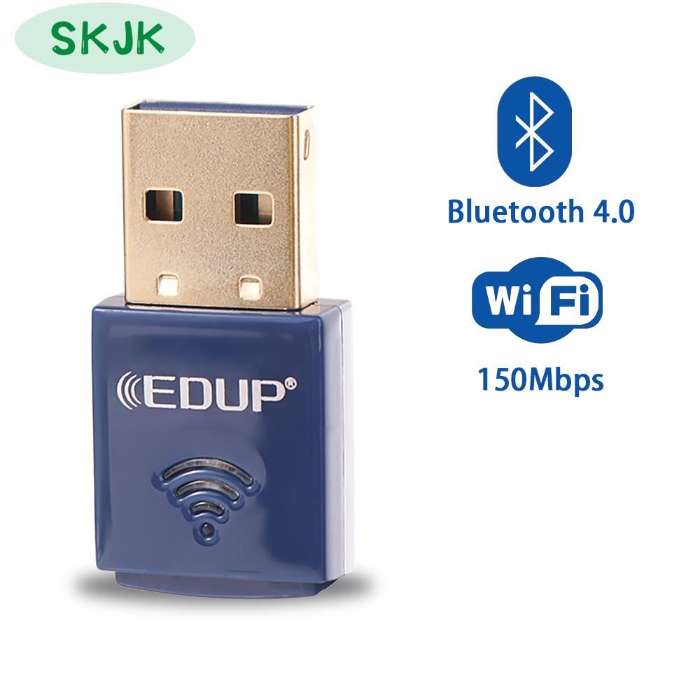 SKJK บลูทูธ 4.0 อะแดปเตอร์ WiFi ขนาดเล็ก ยูเอสบีขนาดเล็ก 150Mbps การ์ดเครือข่าย USB ทนทาน 2.4G ตัวรับสัญญาณ WiFi ไร้สาย คอมพิวเตอร์/แล็ปท็อป ราคา 173 บาท*ส่งฟรี