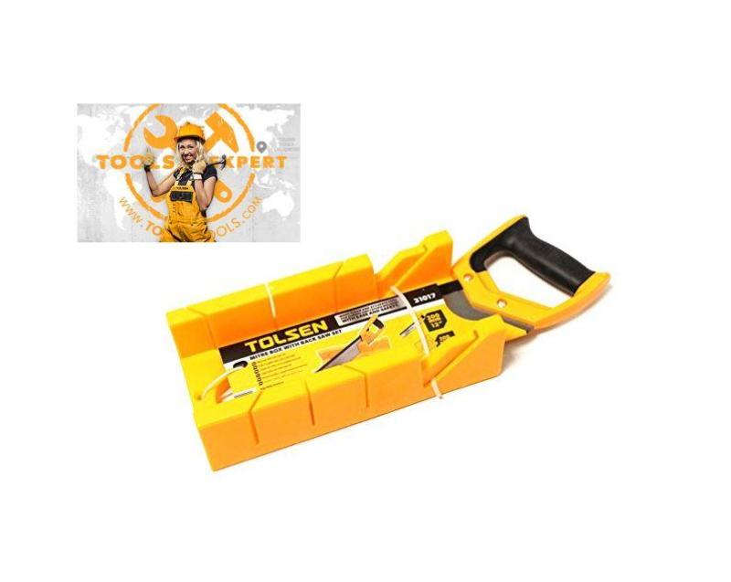 Tolsen Tools, Mitre Box with Back Saw Set