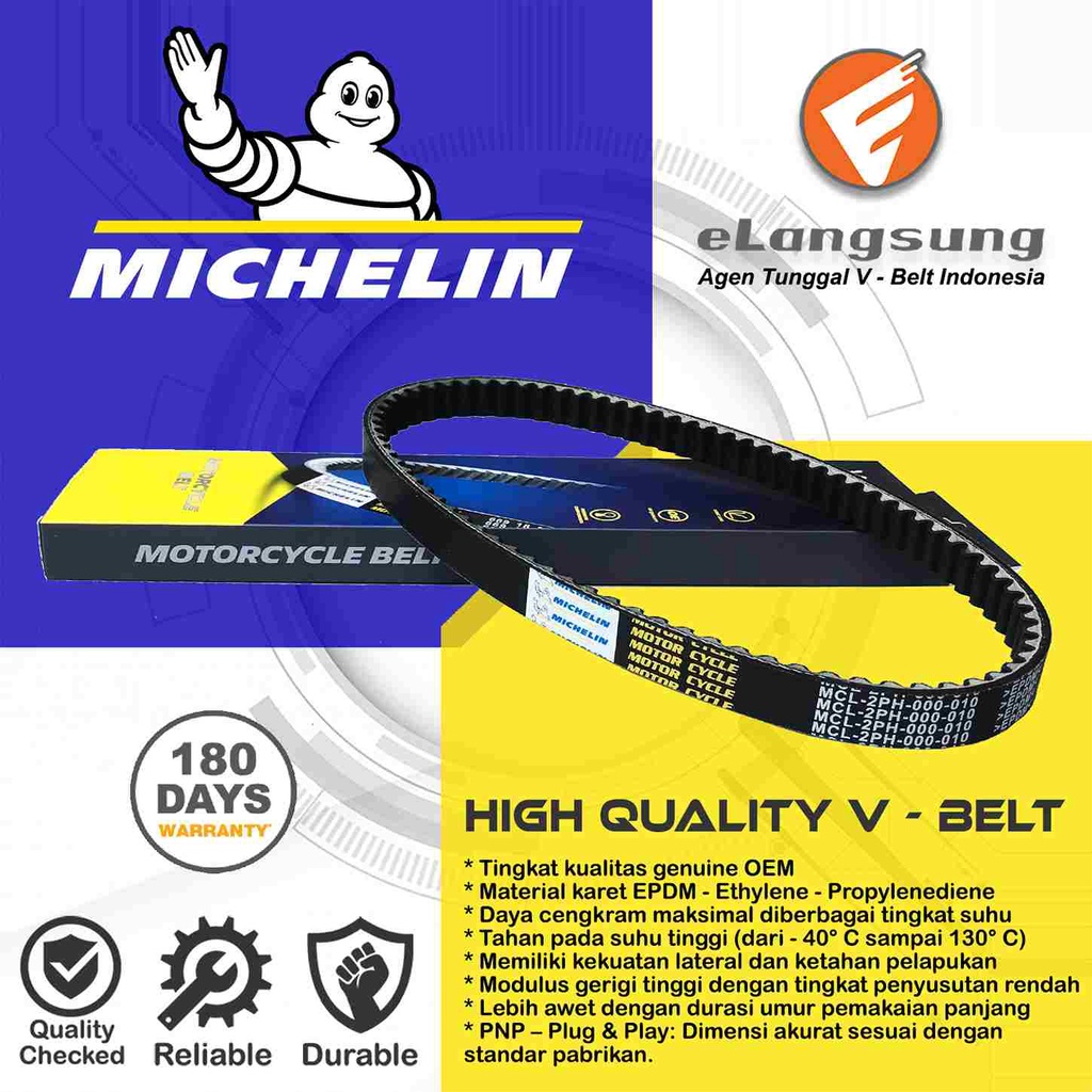 Michelin Van Belt Mio M3 Z Freego Gear Mio Gt/Fino/Xride 125 2Ph - Elangsung Harga 92,150 rupiah*Gratis Ongkir