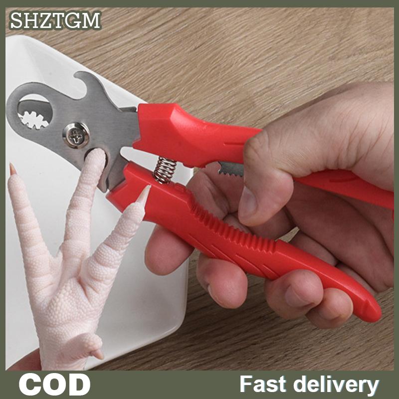 SHZTGM เครื่องตัดหางหอยทากพร้อมที่เปิดขวดคีมตัดหอยทากแบบมืออาชีพกรรไกรภาคสนามแบบไม่ลื่นเครื่องมือสำหรับอาหารทะเล ราคา 73 บาท*ส่งฟรี